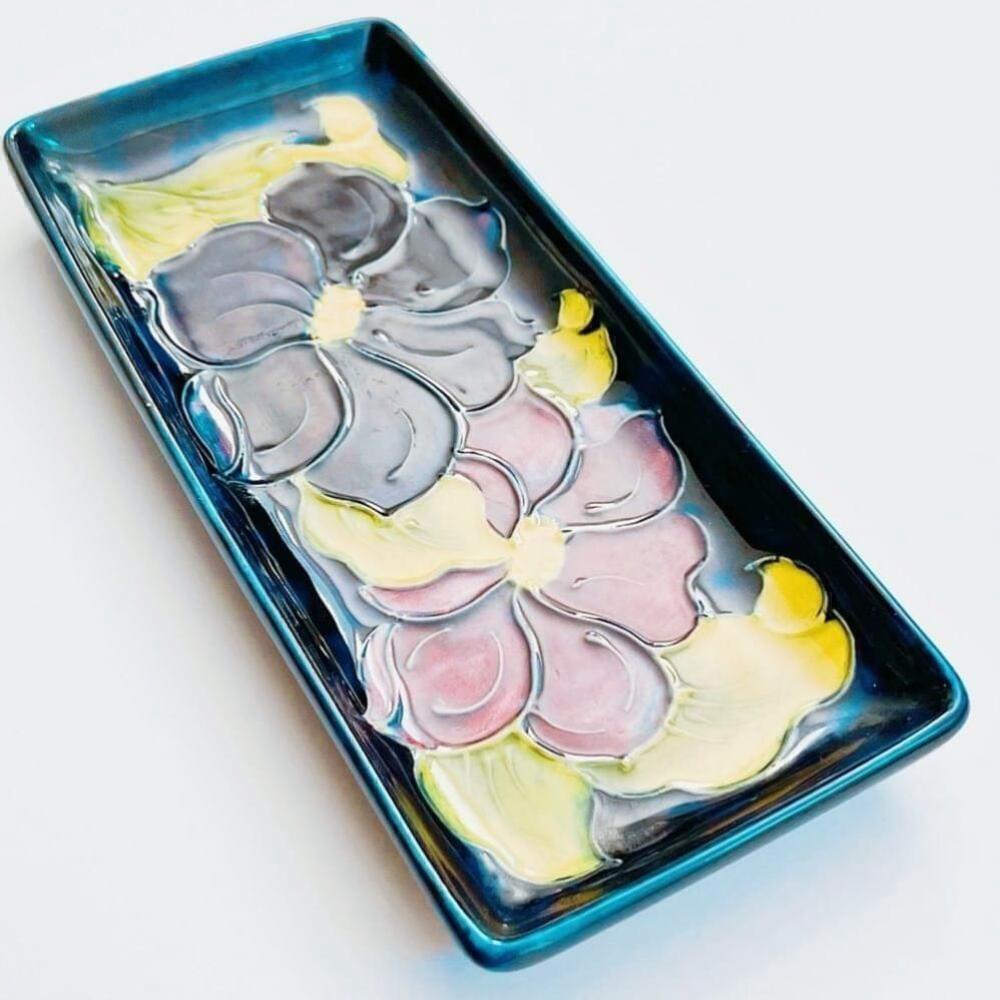Antique Moorcroft Pottery Art Nouveau Floral Tray - Picture 7 of 12